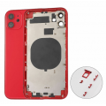 iPhone 11 Housing with Back Glass cover,sim card tray holder slot and side buttons[Red][Aftermarket]