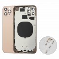 iPhone 11 Pro Housing with Back Glass cover,sim card tray holder slot and side buttons[Gold][Aftermarket]