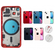 iPhone 13 Housing with Back Glass cover,sim card tray holder slot and side buttons[Pink][Aftermarket]