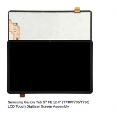 Samsung Galaxy Tab S7 FE 12.4" 2021 SM-T730 T733 SM-T736 LCD and Touch Screen Assembly [Black][Refurb]