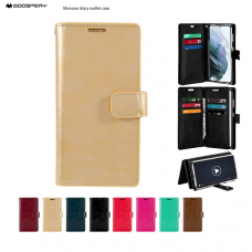 Mercury Goospery Mansoor Diary Case for Samsung Galaxy A73 5G A736 [Gold]