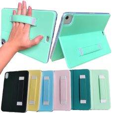 Slim PU Back Cover Case with Stand and Holder for iPad 9.7" [Green]