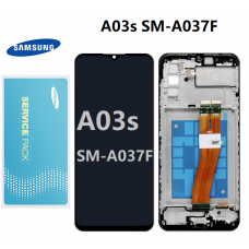 Samsung Galaxy A03s A037F LCD Touch screen (Original Service Pack) [Black] with Frame GH81-21232A S-916