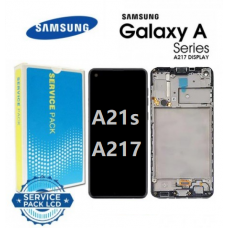 Samsung Galaxy A21s A217 LCD and touch screen with frame (Original Service Pack) [Black] GH82-23089A/22988A/24641A/24642A/23137A S-934