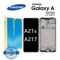 Samsung Galaxy A21s A217 LCD and touch screen with frame (Original Service Pack) [Black] GH82-23089A/22988A/24641A/24642A/23137A S-934