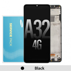 Samsung Galaxy A32 4G A325 OLED and touch screen with frame (Original Service Pack) [Black] GH82-25579A/25566A