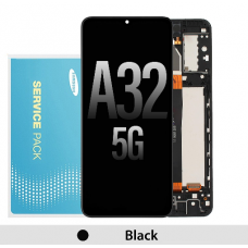 Samsung Galaxy A32 5G A326B OLED and touch screen with frame (Original Service Pack) [Black] GH82-25121A/25122A S-938