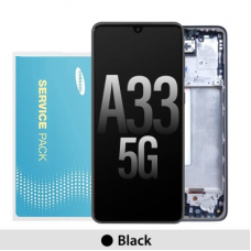 Samsung Galaxy A33 5G A336 OLED and touch screen with frame (Original Service Pack) [Awesome Black] GH82-28143A/28144A