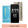 Samsung Galaxy A33 5G A336 OLED and touch screen with frame (Original Service Pack) [Awesome Peach/Gold] GH82-28143D/28144D