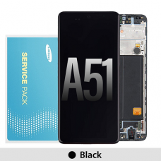 Samsung Galaxy A51 4G A515 OLED and touch screen with frame (Original Service Pack) [Black] GH82-21680A/21669A/22084A/22083A