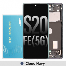 Samsung Galaxy S20 FE 4G 5G G780 G781 OLED and touch screen (Original Service Pack) [Cloud Navy Blue / Black] GH82-24214A/24215A GH82-24220A/24219A/31328A/31329A