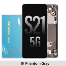 Samsung Galaxy S21 5G G991 Display and Touch screen (Original Service Pack) with Frame [Phantom Gray]  GH82-27255A/27256A/27257A/24544A