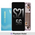 Samsung Galaxy S21 5G G991 Display and Touch screen (Original Service Pack) with Frame [Phantom White] GH82-27255C/27256C/27257C GH82-24544C/24545C