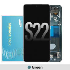 Samsung Galaxy S22 5G S901 Display and Touch screen (Original Service Pack) with Frame [Phantom Green] GH82-27520C