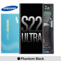 Samsung Galaxy S22 Ultra 5G S908 Display and Touch screen (Original Service Pack) with Frame [Phantom Black] GH82-27488A/27489A