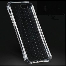 Air Bag Cushion DropProof Crystal Clear Case with Plating Button For iPhone 7 /8/SE [Black]