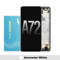 Samsung Galaxy A72 4G 5G A725 A726 OLED and touch screen (Original Service Pack) with Frame[Awesome White] GH82-25624D/25463D/25460D/25849D