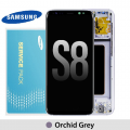 Samsung Galaxy S8 G950F OLED and Touch screen (Original Service Pack) with Frame[Orchid Gray] GH97-20457C/20458C/20473C/20629C