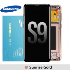 Samsung Galaxy S9 G960F OLED and Touch screen (Original Service Pack) with Frame [Gold] GH97-21696E/21697E/21724E