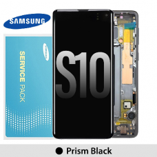 Samsung Galaxy S10 G973F OLED and touch screen (Original Service Pack) with Frame[Black] GH82-18850A/18835A/18860A