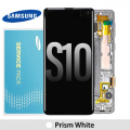 Samsung Galaxy S10 G973F OLED and touch screen (Original Service Pack) with Frame[White Silver] GH82-18850B/18835B