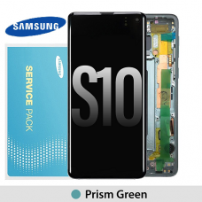 Samsung Galaxy S10 G973F OLED and touch screen (Original Service Pack) with Frame[Green] GH82-18850E/18835E