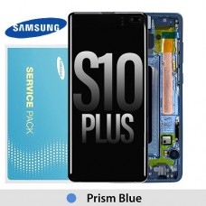 Samsung Galaxy S10 Plus G975F OLED and touch screen (Original Service Pack) with Frame  [Blue] GH82-18849C/18834C