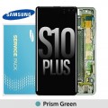 Samsung Galaxy S10 Plus G975F OLED and touch screen (Original Service Pack)  with Frame [Green] GH82-18849E/18834E