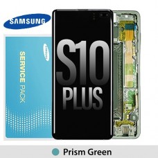Samsung Galaxy S10 Plus G975F OLED and touch screen (Original Service Pack)  with Frame [Green] GH82-18849E/18834E