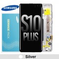 Samsung Galaxy S10 Plus G975F OLED and touch screen (Original Service Pack)  with Frame [White/Silver] GH82-18849G/18834G