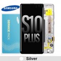 Samsung Galaxy S10 Plus G975F OLED and touch screen (Original Service Pack)  with Frame [Silver] GH82-18849G/18834G