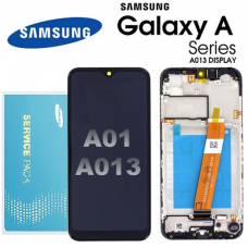 Samsung Galaxy A01 A013 LCD and touch screen (Original Service Pack) with Frame[Black] GH82-23392A/23561A
