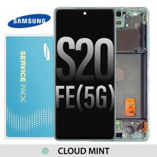 Samsung Galaxy S20 FE 4G 5G G780 G781 OLED and touch screen (Original Service Pack) [Cloud Mint Green] GH82-24214D/24215D/24220D/24219D/31328D/31329D