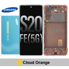 Samsung Galaxy S20 FE 4G 5G G780 G781 OLED and touch screen (Original Service Pack) [Cloud Orange] GH82-24220F/24219F/31328F/31329F/24214F/24215F/29056F/31320F/31321F