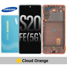 Samsung Galaxy S20 FE 4G 5G G780 G781 OLED and touch screen (Original Service Pack) [Cloud Orange] GH82-24220F/24219F/31328F/31329F