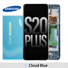 Samsung Galaxy S20 Plus G985 G986 OLED and touch screen with frame (Original Service Pack) [Cloud Blue] GH82-31441D/31442D