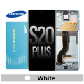 Samsung Galaxy S20 Plus G985 G986 OLED and touch screen with frame (Original Service Pack) [White] GH82-31441B/31442B/31445B