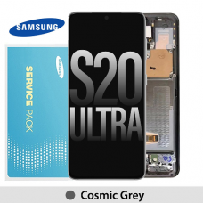 Samsung Galaxy S20 Ultra G988 OLED and touch screen with frame (Original Service Pack) [Gray] GH82-26032B/26033B/22327B/22271B