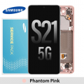 Samsung Galaxy S21 G991 OLED and Touch screen with frame (Original Service Pack) [Phantom Pink] GH82-27255D/27256D