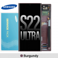 Samsung Galaxy S22 Ultra S908 OLED Display and Touch screen With Frame (Original Service Pack) [Burgundy] GH82-27488B/27489B