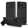 Three Dimensional Bracket Push Window Case for Samsung A53 5G [Black]