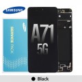 Samsung Galaxy SM-A716 A71 5G LCD touch screen with frame (Original Service Pack) [Black] GH82-22804A
