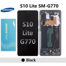 Samsung Galaxy SM-G770 S10 Lite LCD touch screen with frame (Original Service Pack) [Black] GH82-21672A/22045A/21992A