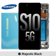 Samsung Galaxy SM-G977 S10 5G OLED touch screen with frame (Original Service Pack) [Black] GH82-20442B