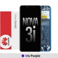 Huawei P Smart Plus (Nova 3i - 2018) LCD touch screen (Original Service Pack) with Battery and Frame[BLUE/PURPLE] 02352BUH
