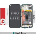 Huawei P40 Lite LCD touch screen (Original Service Pack) with Frame and Battery [CRUSH GREEN] 02353KGA