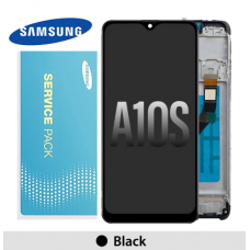Samsung Galaxy A107 A10s LCD touch screen with frame (Original Service Pack) [Black] GH81-17482A/20306A S-922
