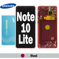 Samsung Galaxy N770 Note 10 Lite LCD touch screen (Original Service Pack) with Frame [Aura Red] GH82-22055C/22193C/22192C