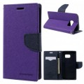 Mercury Goospery Fancy Diary Case for iPhone 14 (6.1'')[Purple / Navy]