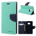 Mercury Goospery Fancy Diary Case for iPhone 14 (6.1'')[Mint/ Navy]